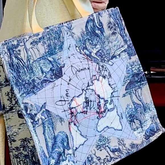 DIOR Around The World Straw Tote Bag NIB Christian Dior Parfums Beauty - Picture 2 of 15